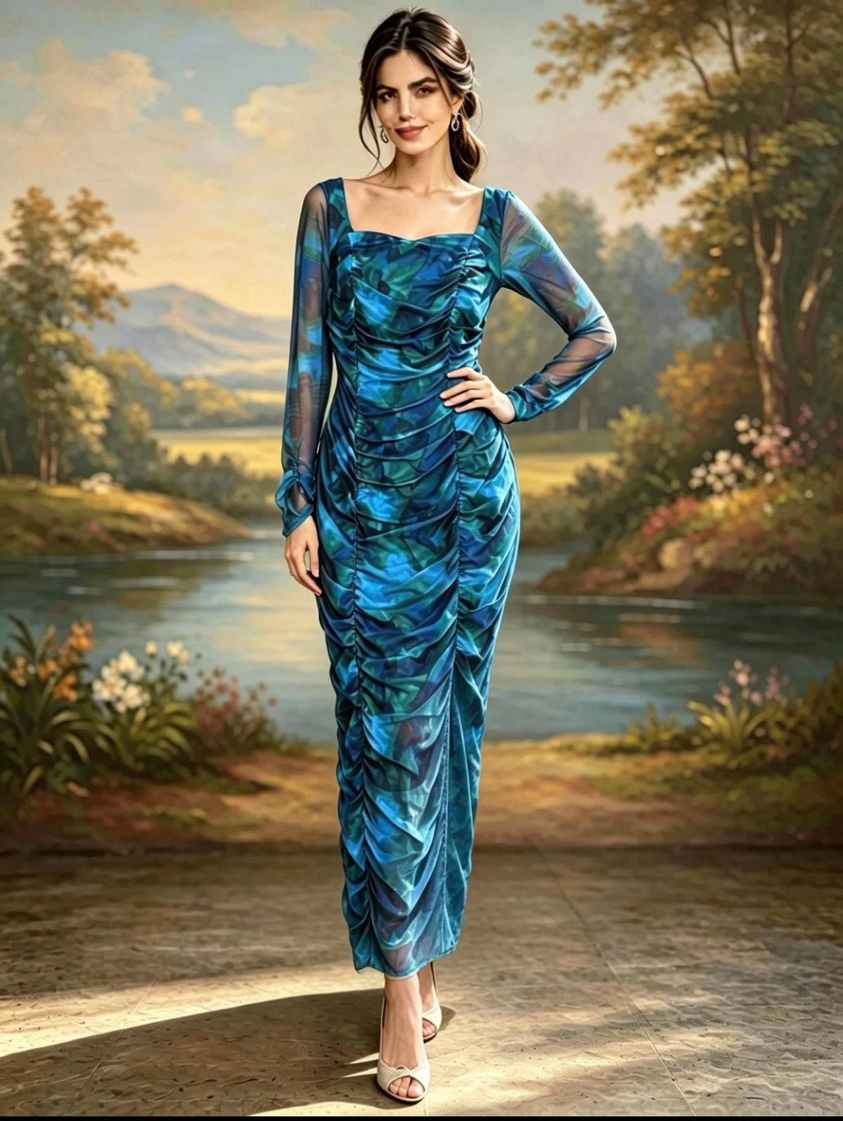 Vestido manga larga